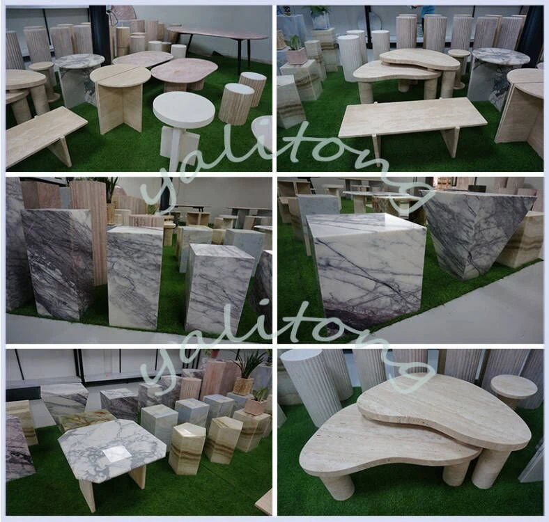 Marble stone side table