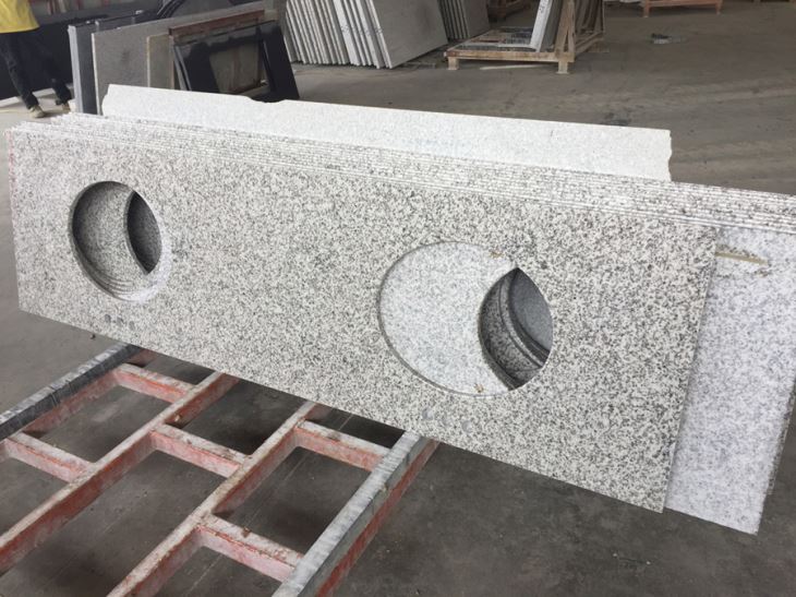 Light grey granite vanitytops